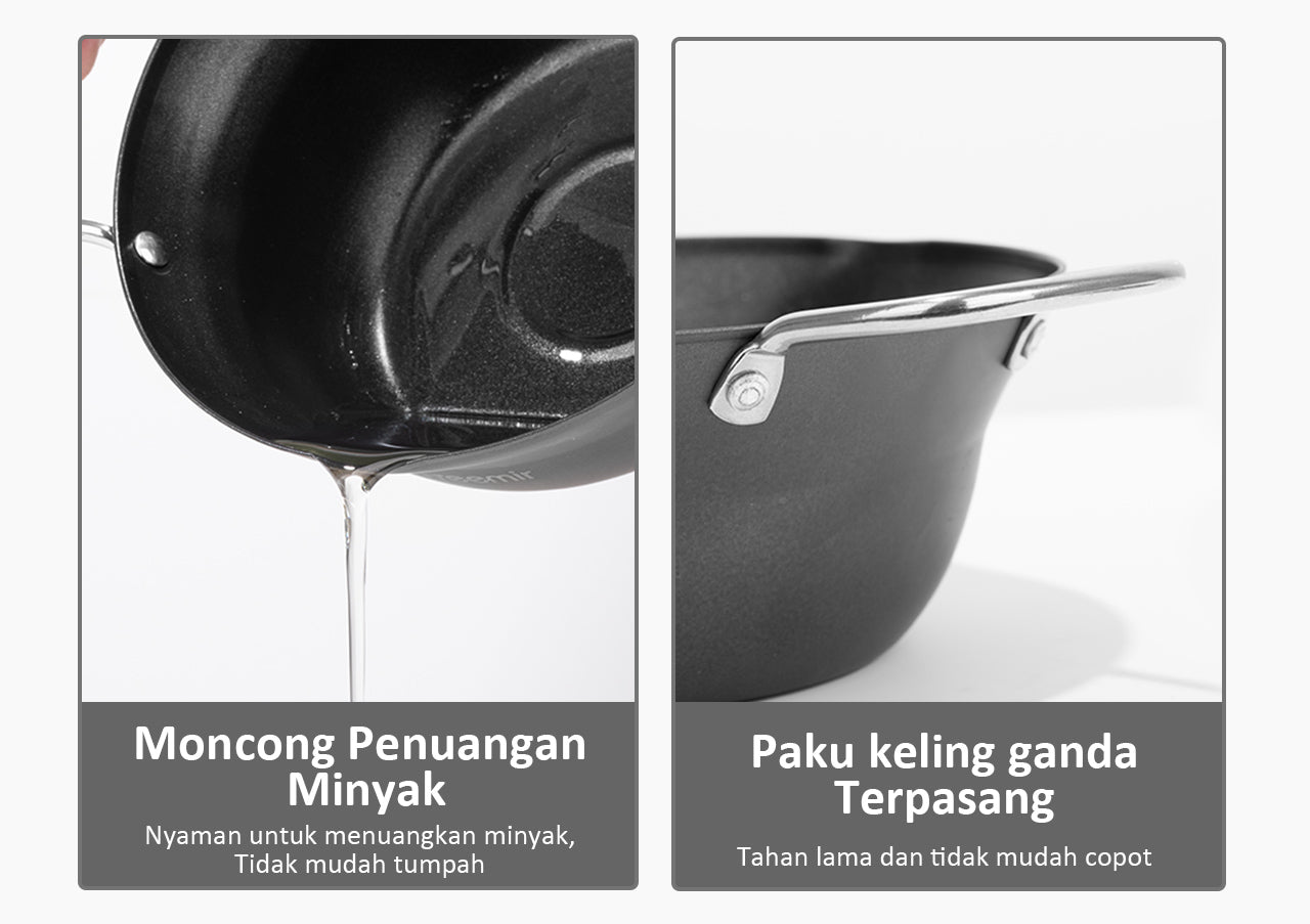 freemir 20 CM Deep Fryer & Soup Pot – Panci Multifungsi Stainless Steel