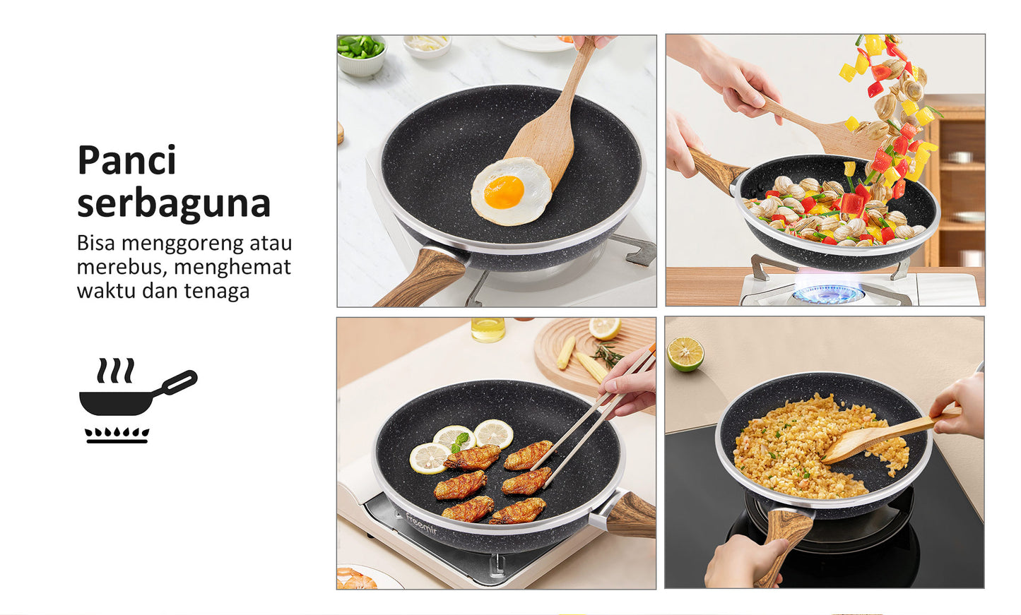 freemir Wajan Anti Lengket 20 CM Single Bottom