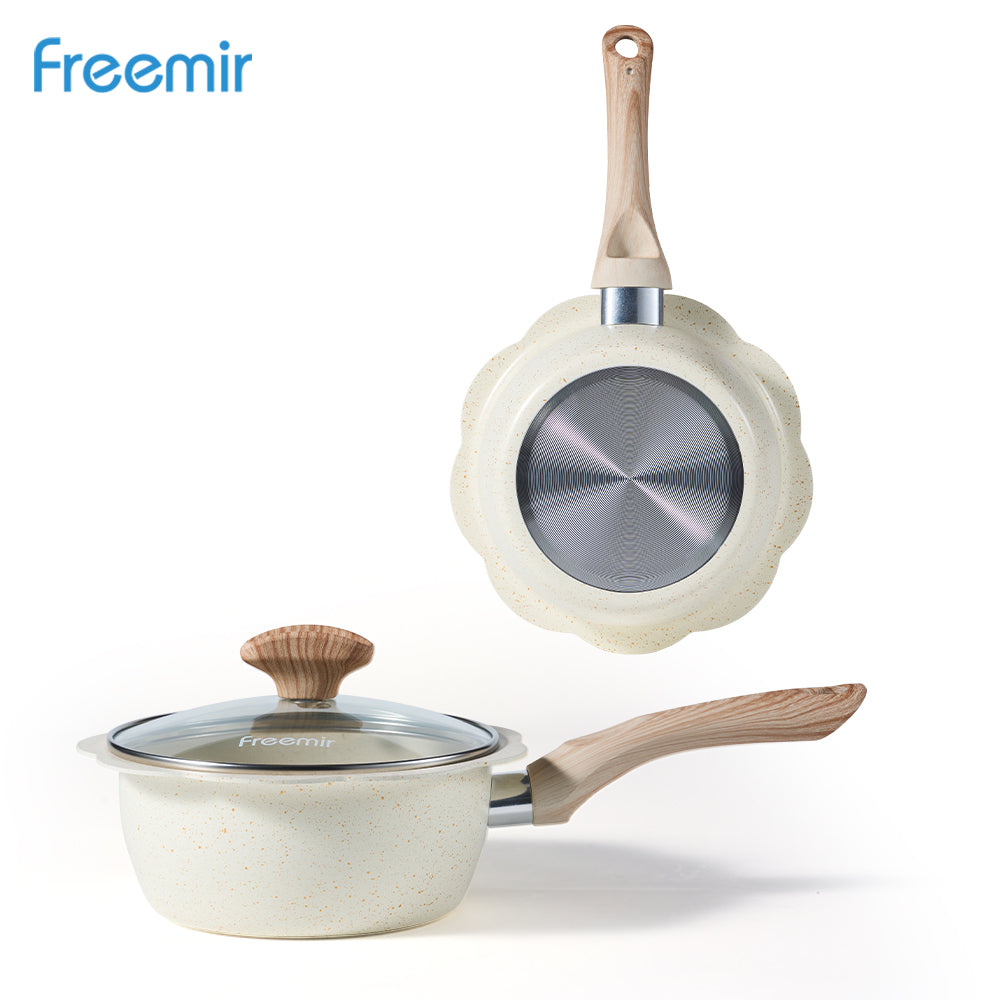 Freemir Panci Susu Anti Lengket 20cm Single Bottom dengan Tutup Kaca