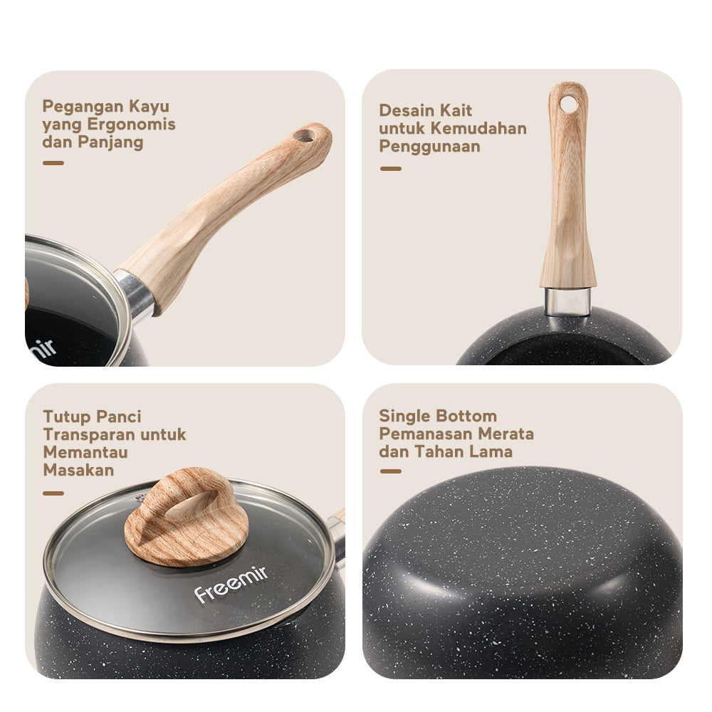 freemir Panci Susu 16 CM Single Bottom dengan Tutup