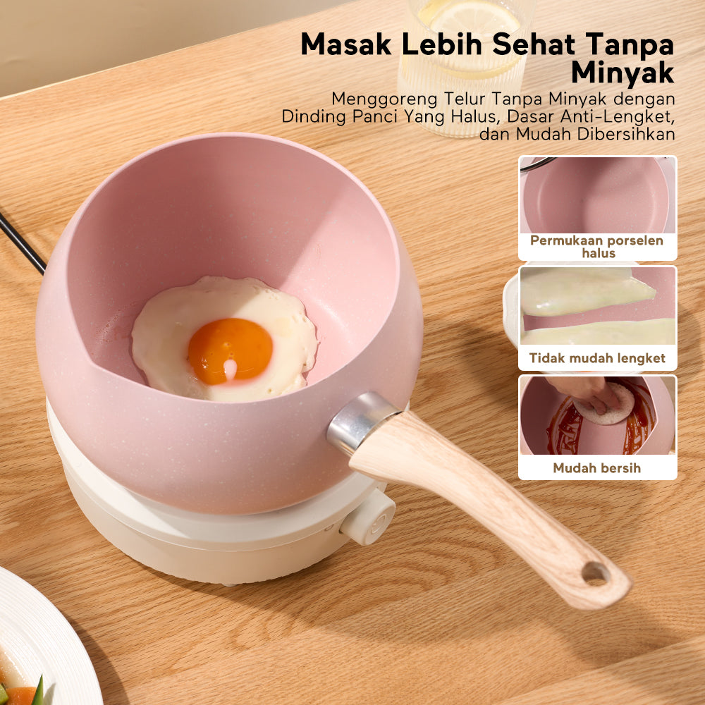 freemir Panci Susu Anti Lengket 16 CM Single Bottom dengan Tutup Kaca