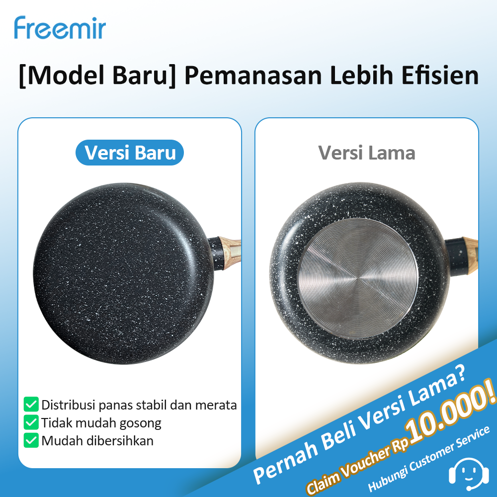 Freemir Panci Susu Anti Lengket Single Bottom 1.2L dan Dudukan Kompor Gas