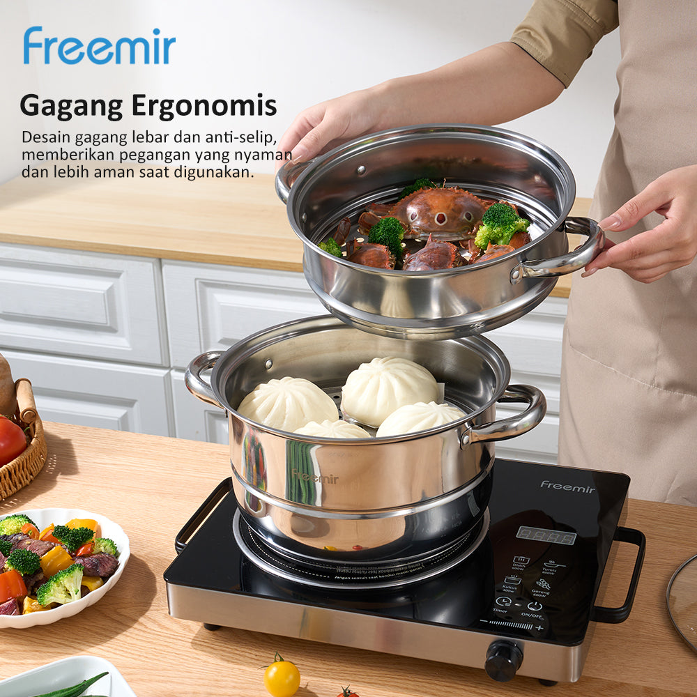 freemir Wajan Kukus 5L Dua Tingkat 26 CM Double Bottom