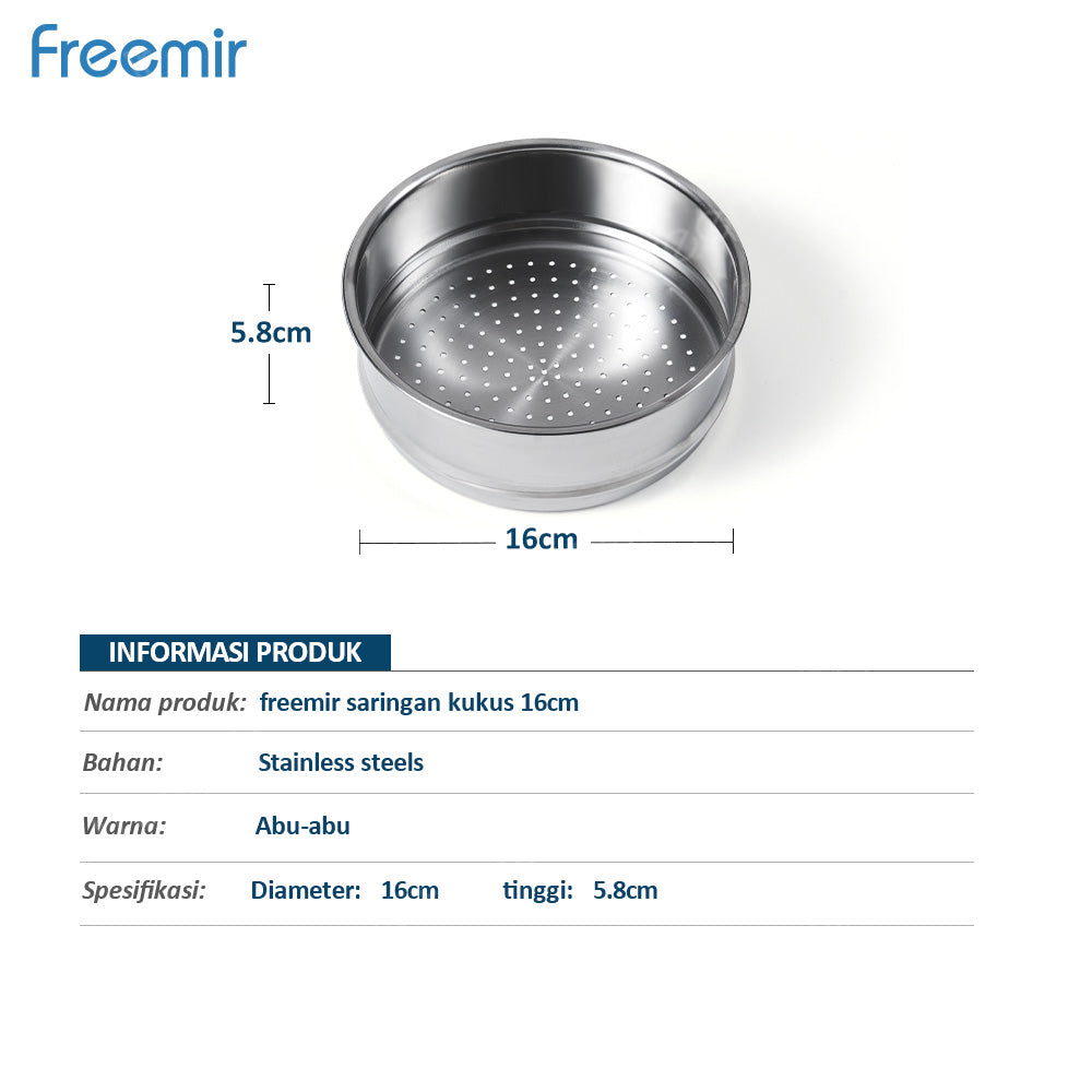 (BUNDLE) freemir 20 CM Non-stick Milk Pot with Glass Lid and Steamer - Single Bottom