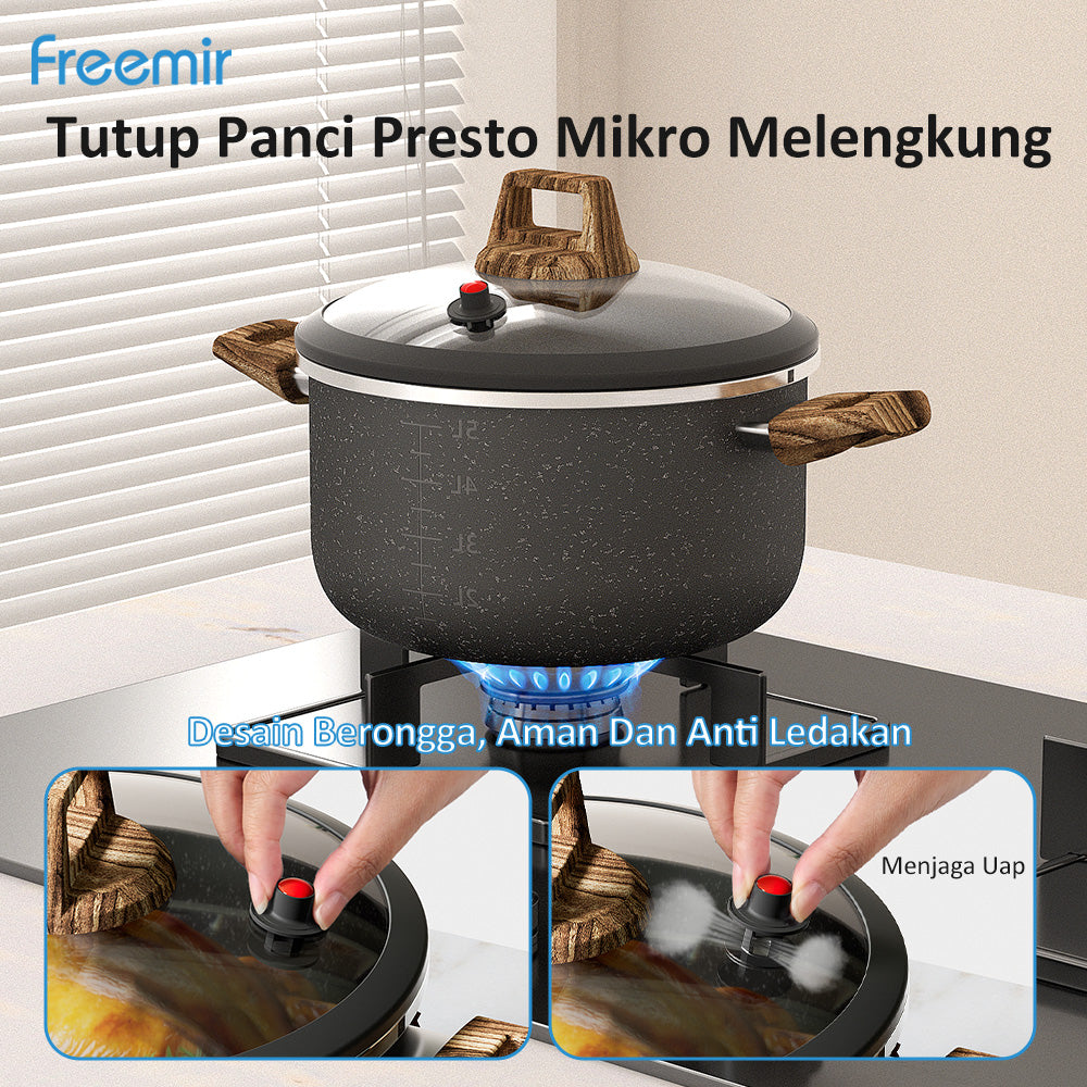 freemir Wok Pan 5.5L Micro Pressure 24 CM Single Bottom