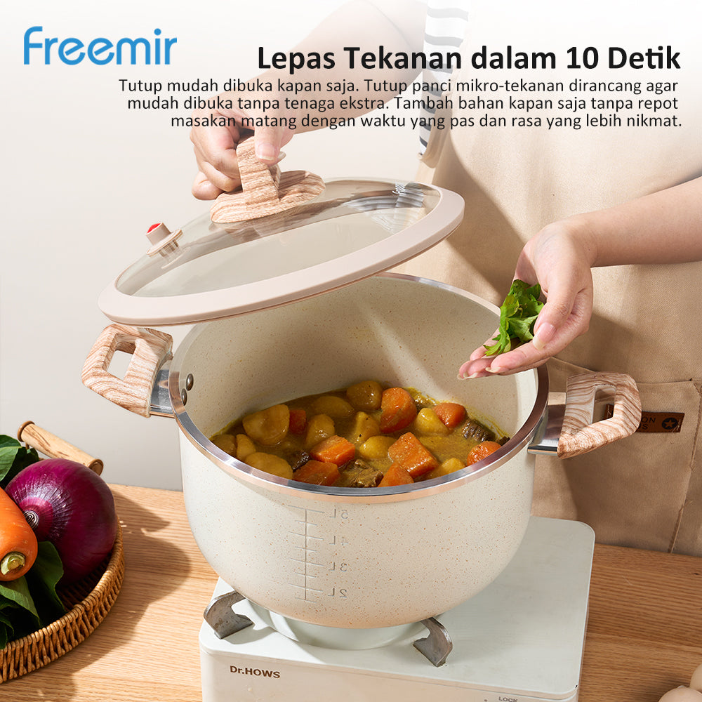 freemir Panci  24 dengan Micro Pressure 5.5L Double Bottom
