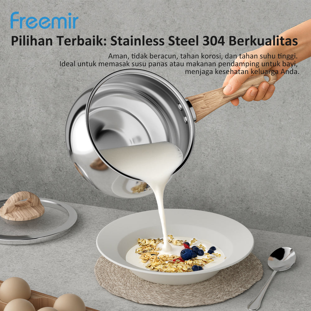 Freemir Wajan Panci Penggorengan Gemoy 16cm dengan Tutup