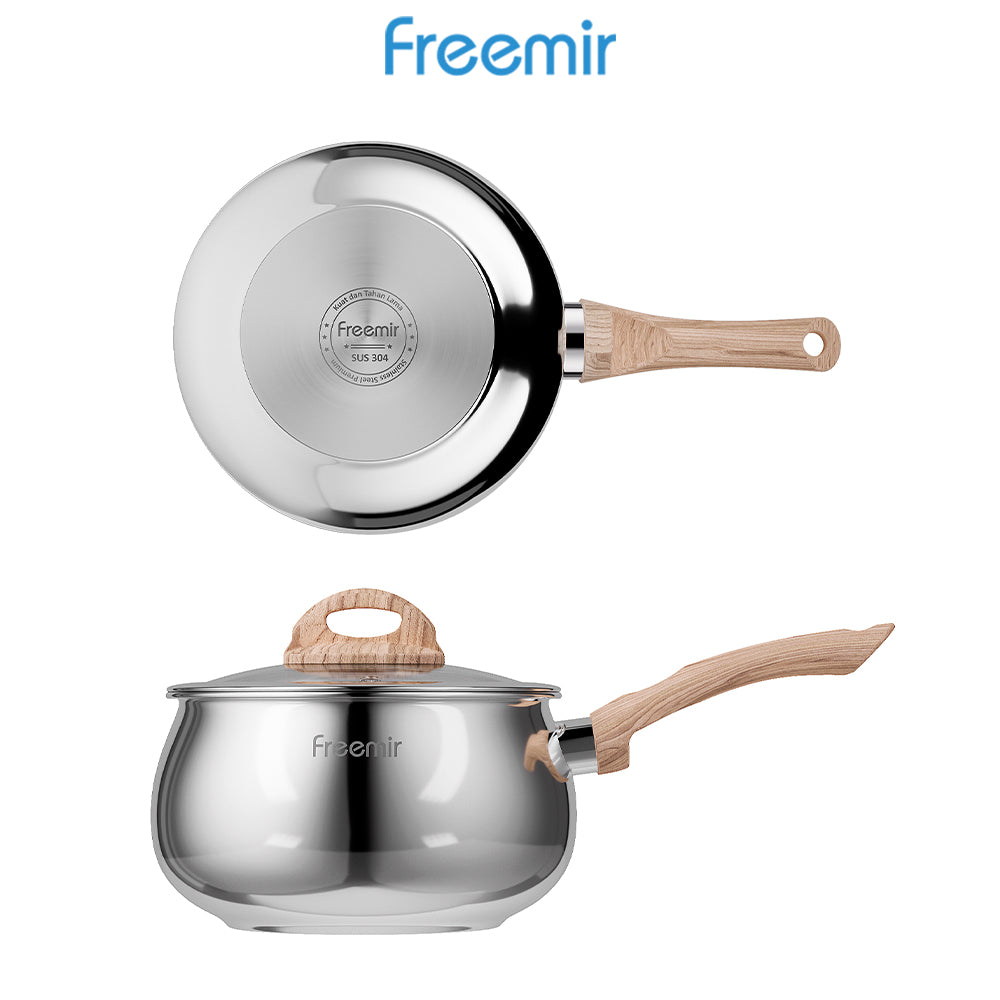 Freemir Wajan Panci Penggorengan Gemoy 16cm dengan Tutup