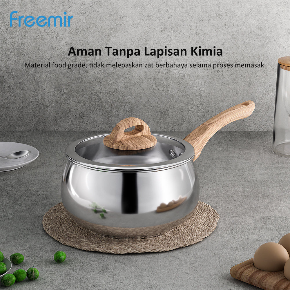 Freemir Wajan Panci Penggorengan Gemoy 16cm dengan Tutup
