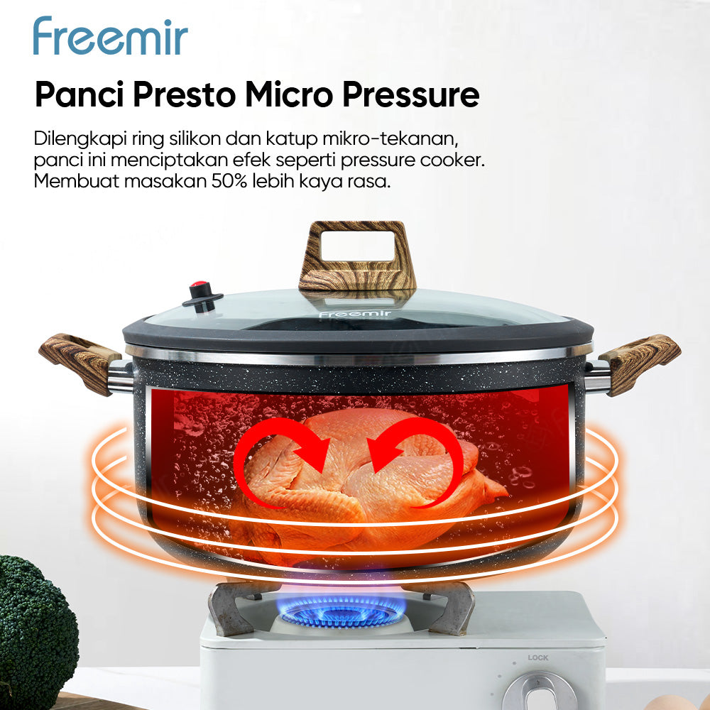 freemir Panci Presto 10L Micro Pressure 30 CM Single Bottom