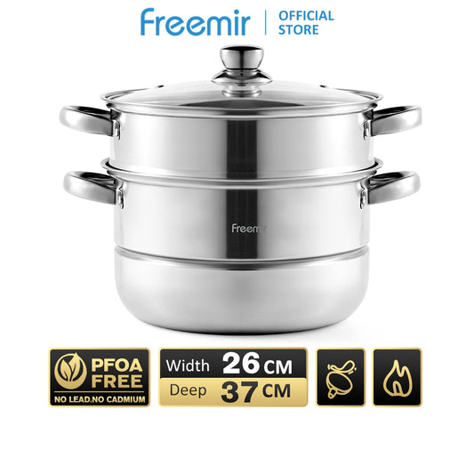 Freemir Panci Kukus 2 Susun Stainless Steel 26cm