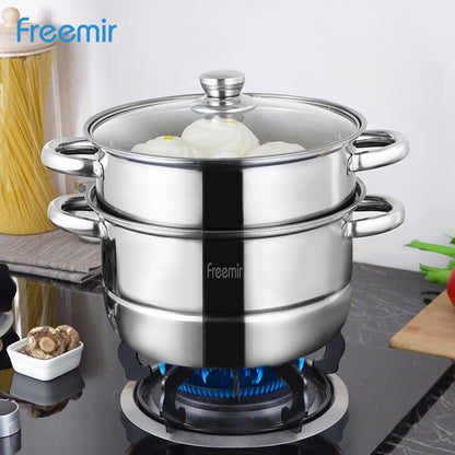 freemir 26 CM Single Bottom Double Steamer with Lid