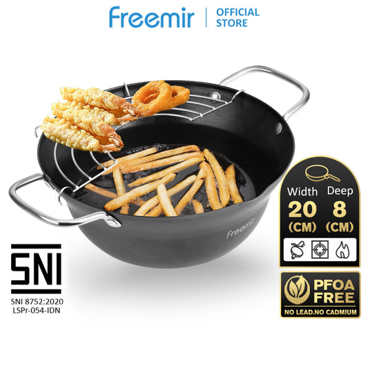 freemir 20 CM Deep Fryer & Soup Pot – Panci Multifungsi Stainless Steel