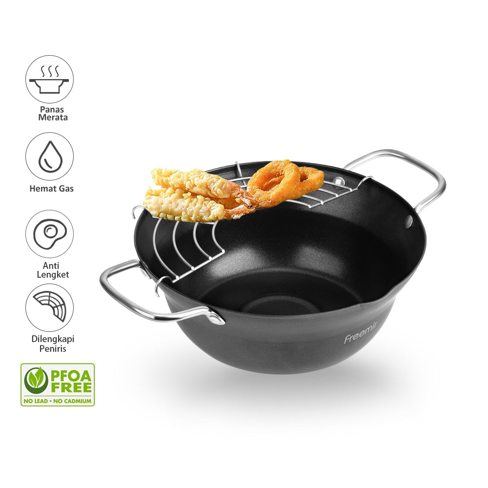 freemir 20 CM Deep Fryer &amp; Soup Pot – Stainless Steel Multifunction Pot
