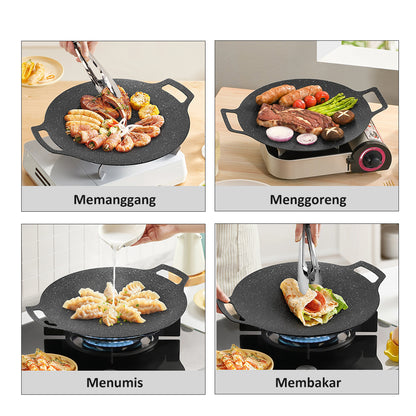 freemir Aluminum Grill Pan with Food Tongs