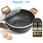 freemir 24 CM Non-Stick Soup Pot with Single Bottom and Glass Lid