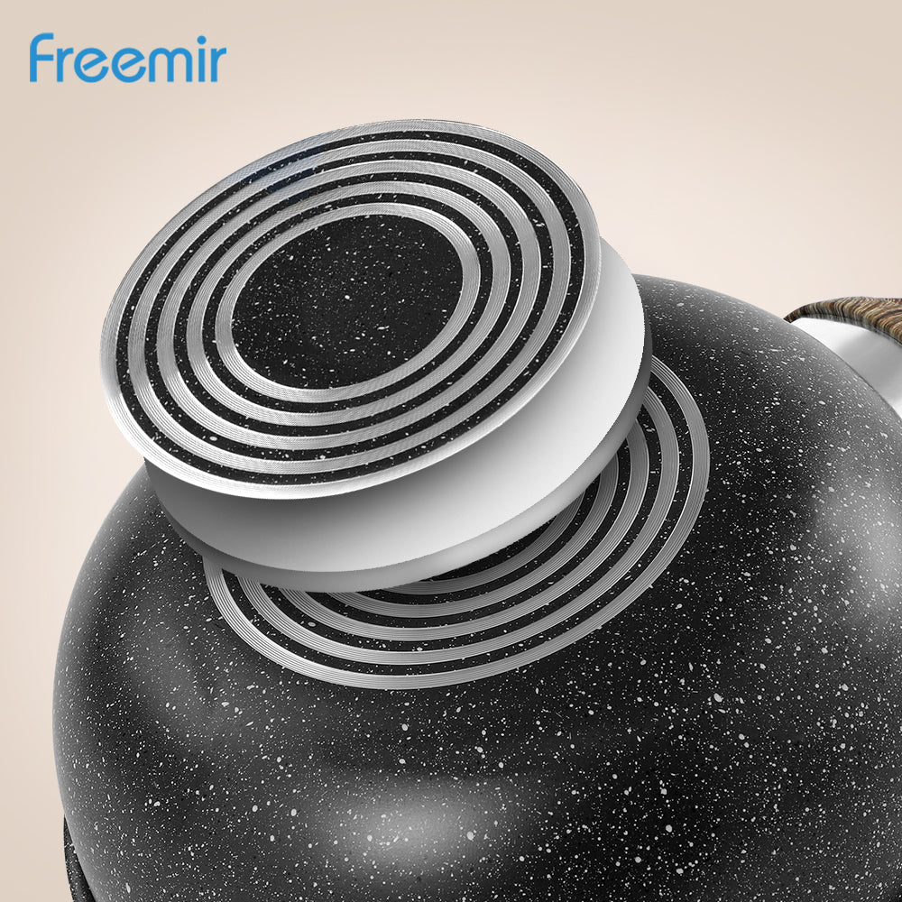 Freemir Panci Kuping Anti Lengket 24cm Single Bottom dan Tutup Kaca SNI