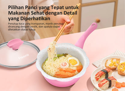 freemir Lace Milk Pot 20 CM with Lid (Pink)