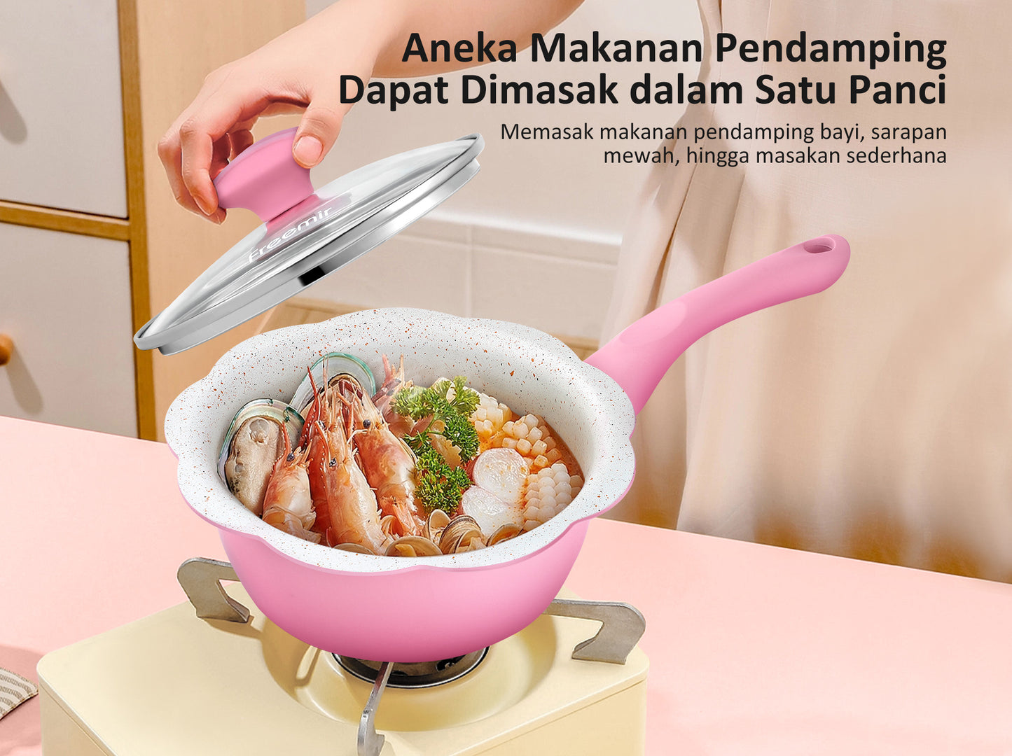 freemir 20 CM Milk Pot with Lid