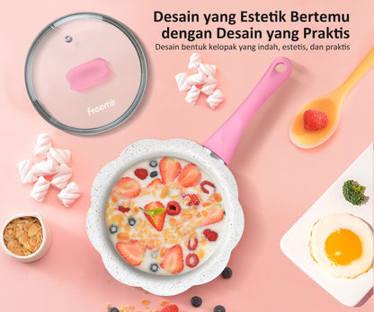 freemir Lace Milk Pot 20 CM with Lid (Pink)