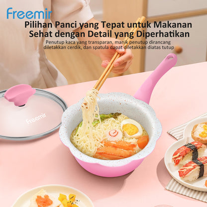 freemir Lace Milk Pot 20 CM with Lid (Pink)