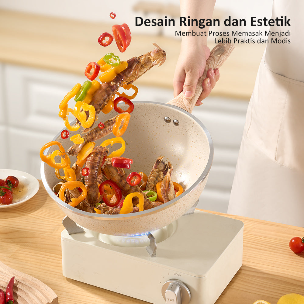 Freemir Set Alat Masak Anti Lengket 4 Pcs Single Bottom