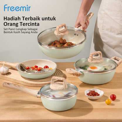 freemir Peralatan Masak 1 set (4 pcs) Warna Soft Green