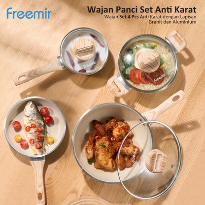 freemir Peralatan Masak 1 set (4 pcs) Warna Soft Green