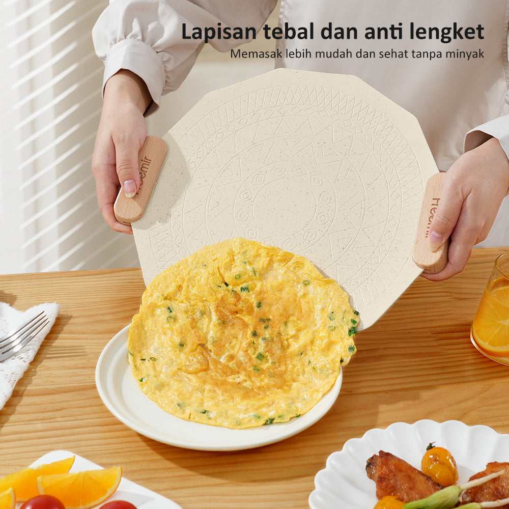 freemir Wajan Panggang Anti Lengket 30 CM dengan Penjepit