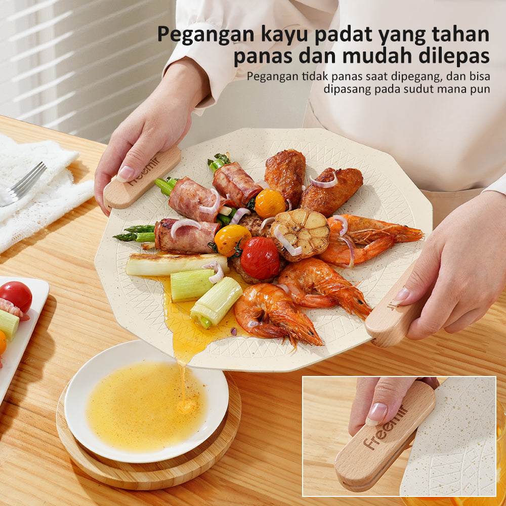 freemir Wajan Panggang Anti Lengket 30 CM dengan Penjepit