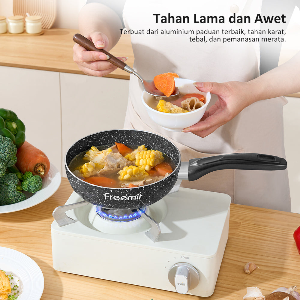freemir Wajan Penggorengan Anti Lengket 18 CM Single Bottom