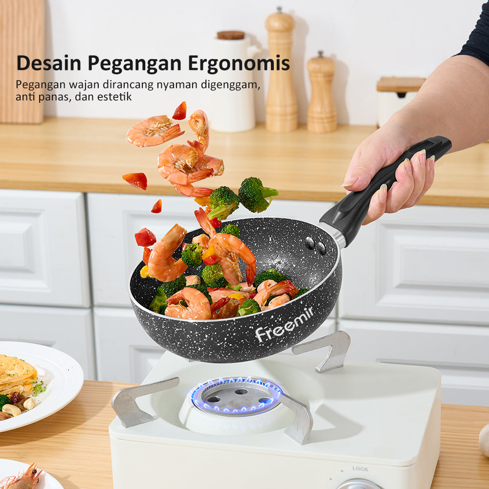 freemir Wajan Penggorengan Anti Lengket 18 CM Single Bottom