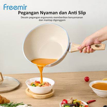 freemir 24 CM Single Bottom Non-Stick Frying Pan with Lid