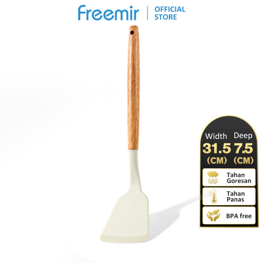 NEW freemir Spatula Sutil Silikon Beige Anti Leleh Tahan Suhu Panas Premium