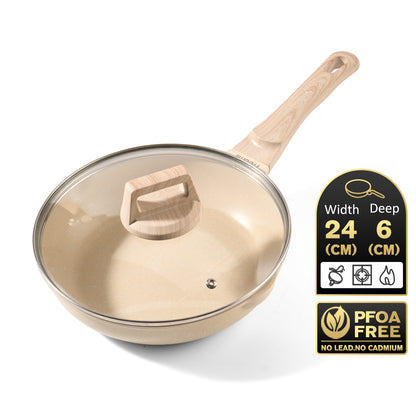freemir 24 CM Non-Stick Double Bottom Frying Pan