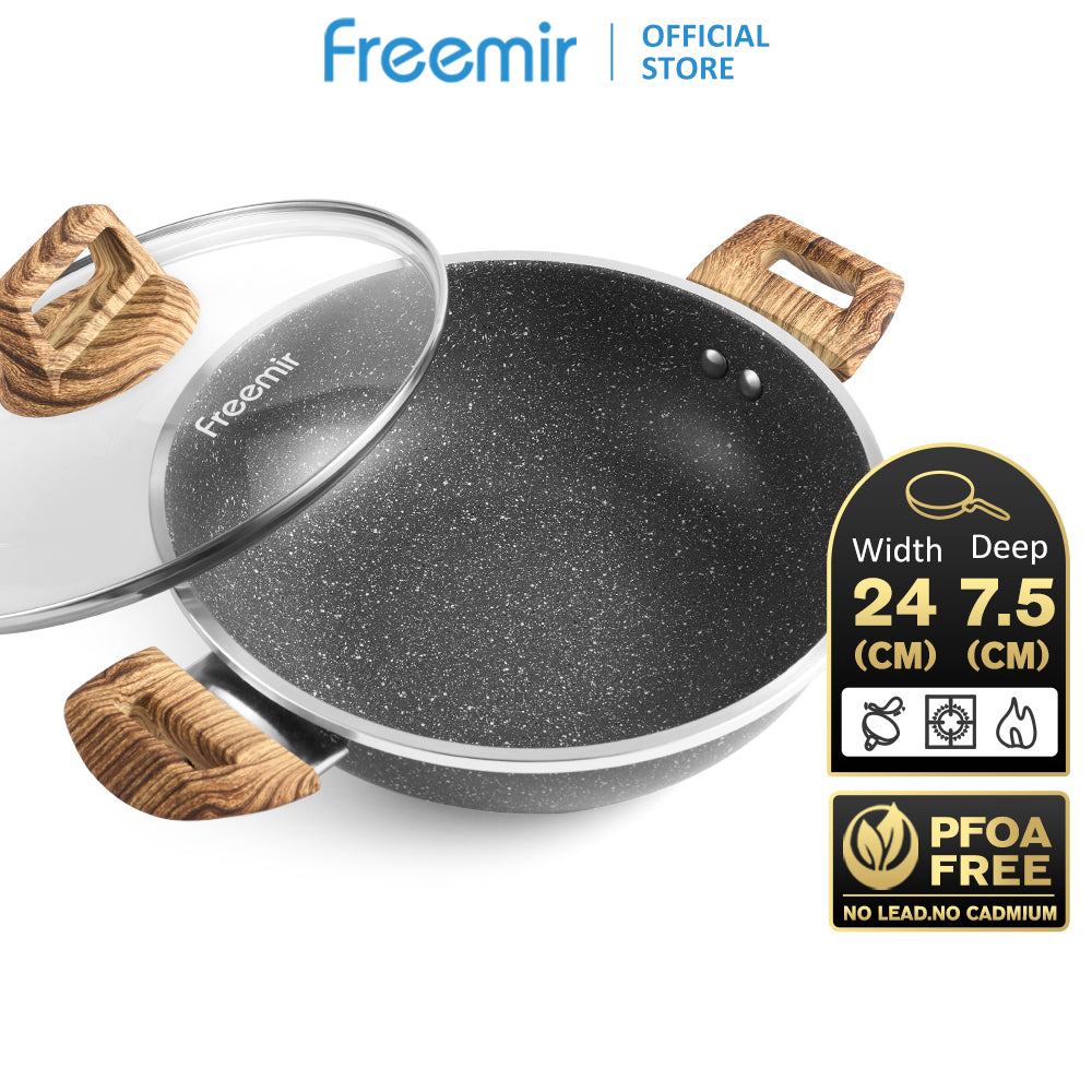freemir Wajan Dua Pegangan Single Bottom Anti Lengket 24 CM