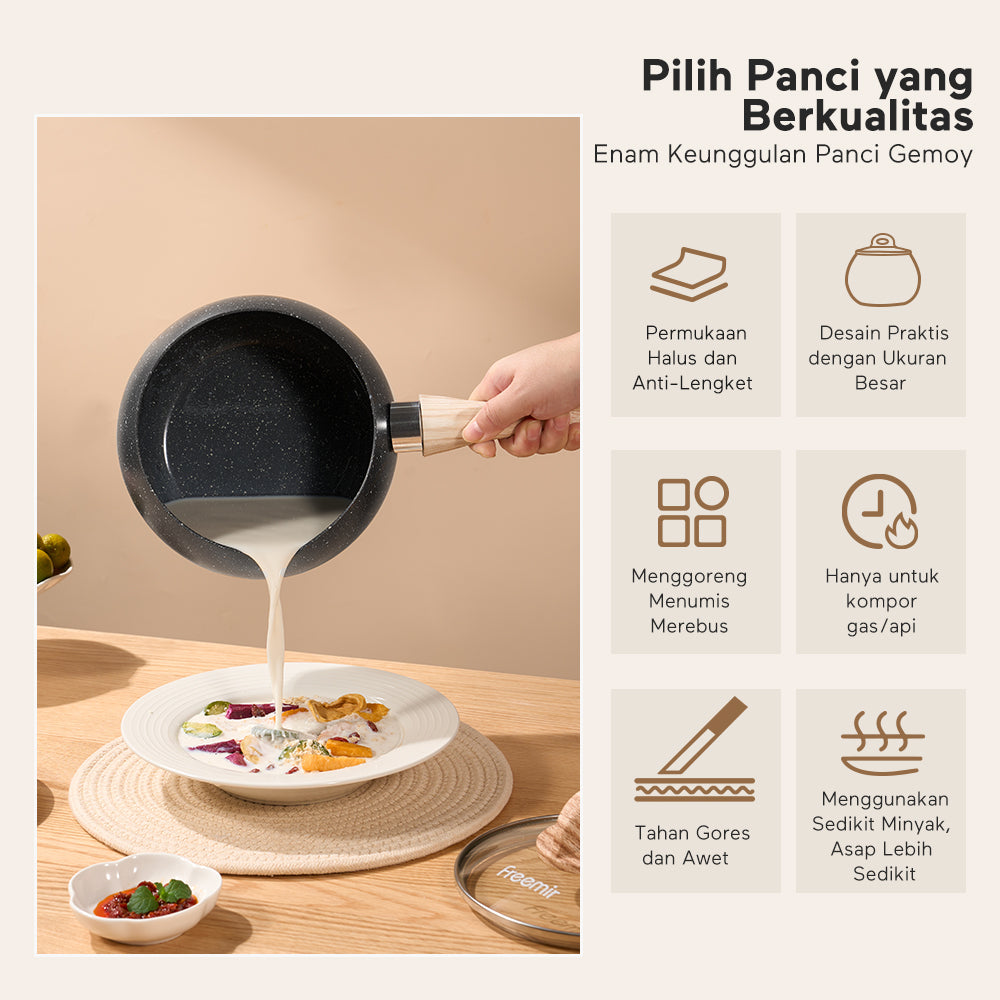 freemir Panci Susu 16 CM Single Bottom dengan Tutup