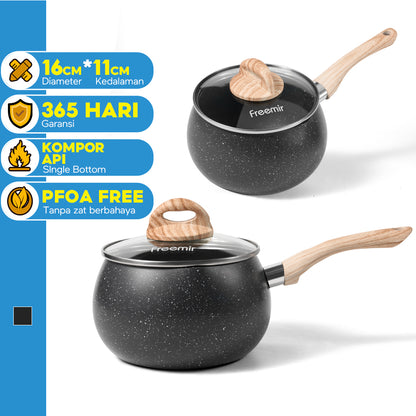 freemir 16 CM Single Bottom Milk Pot with Lid