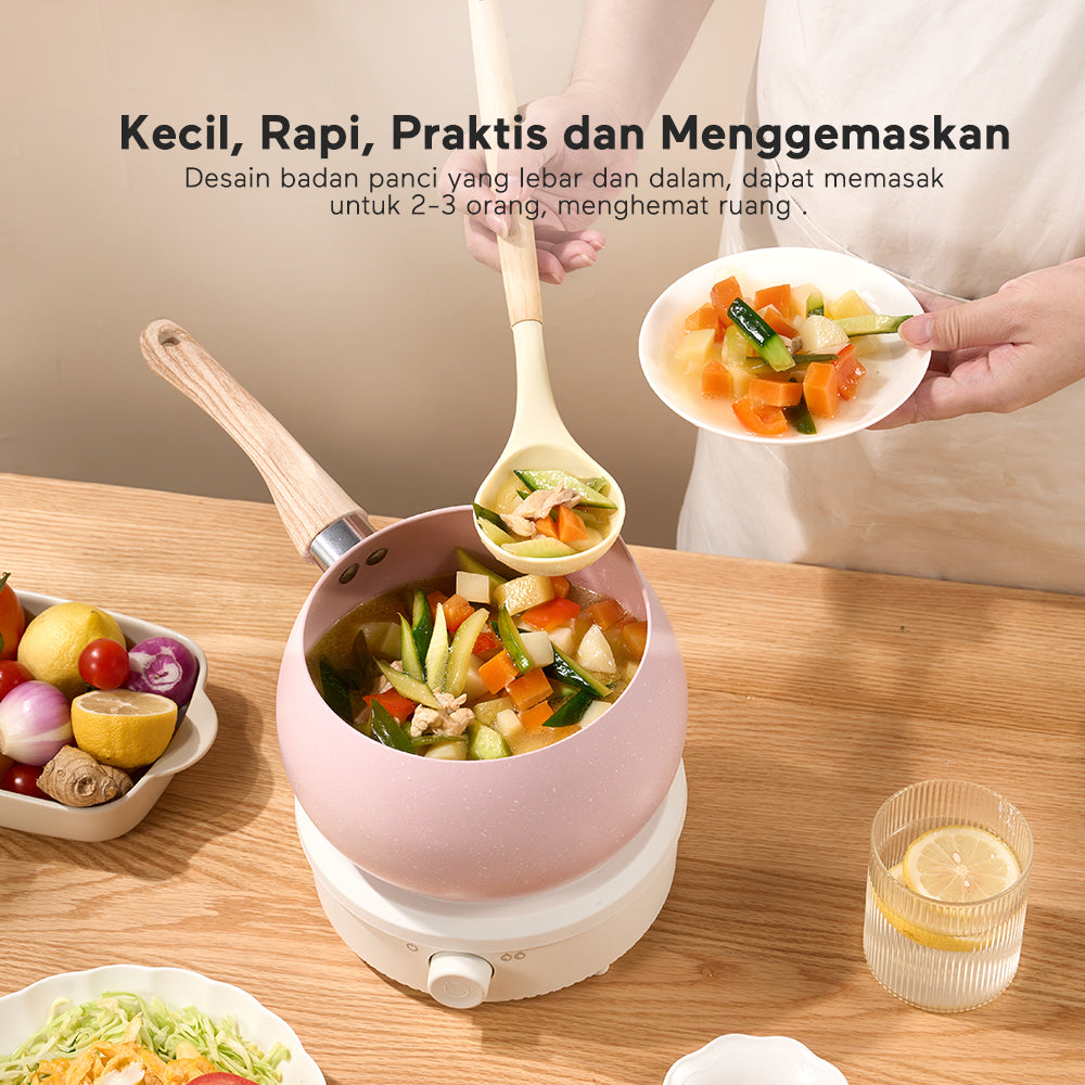 freemir Panci Susu Anti Lengket 16 CM Single Bottom dengan Tutup Kaca