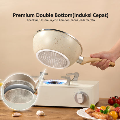 freemir Wok Pan 20 CM Double Bottom Non-Stick