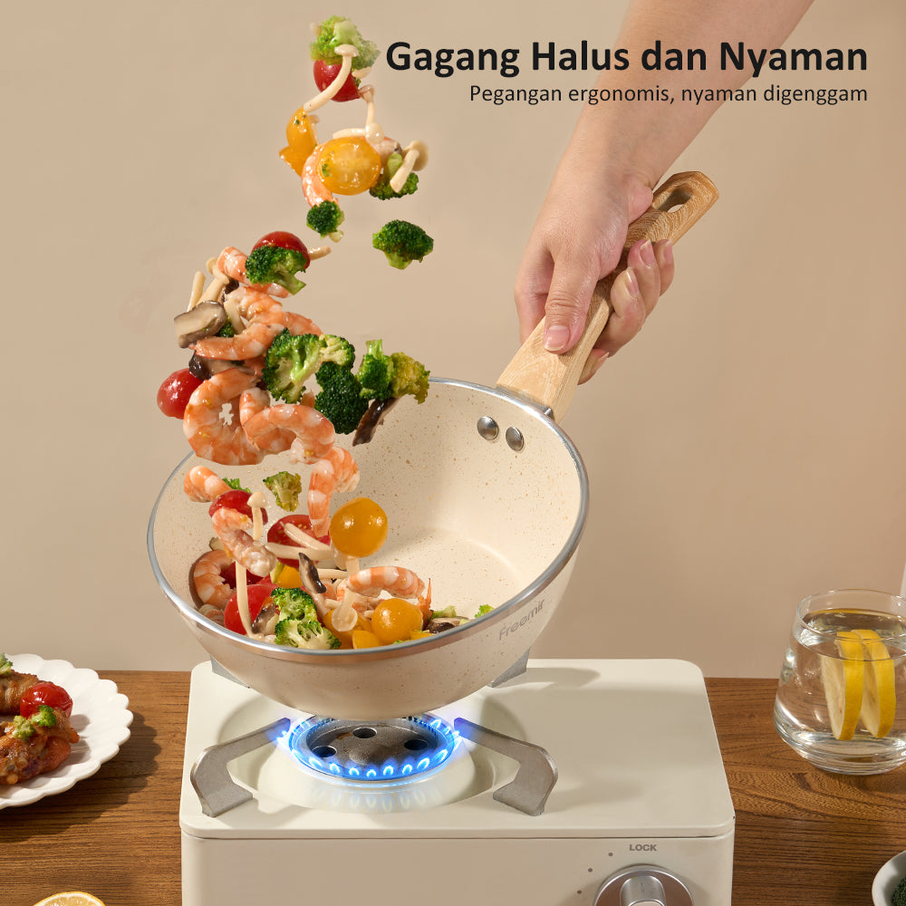freemir Wok Pan 20 CM Double Bottom Anti Lengket