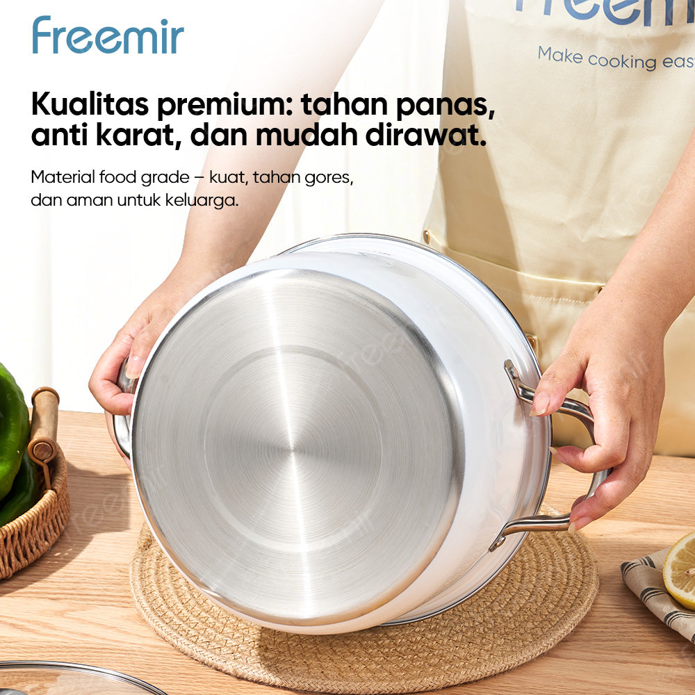 freemir Panci 24 CM Stainless Steel dengan Lubang Uap