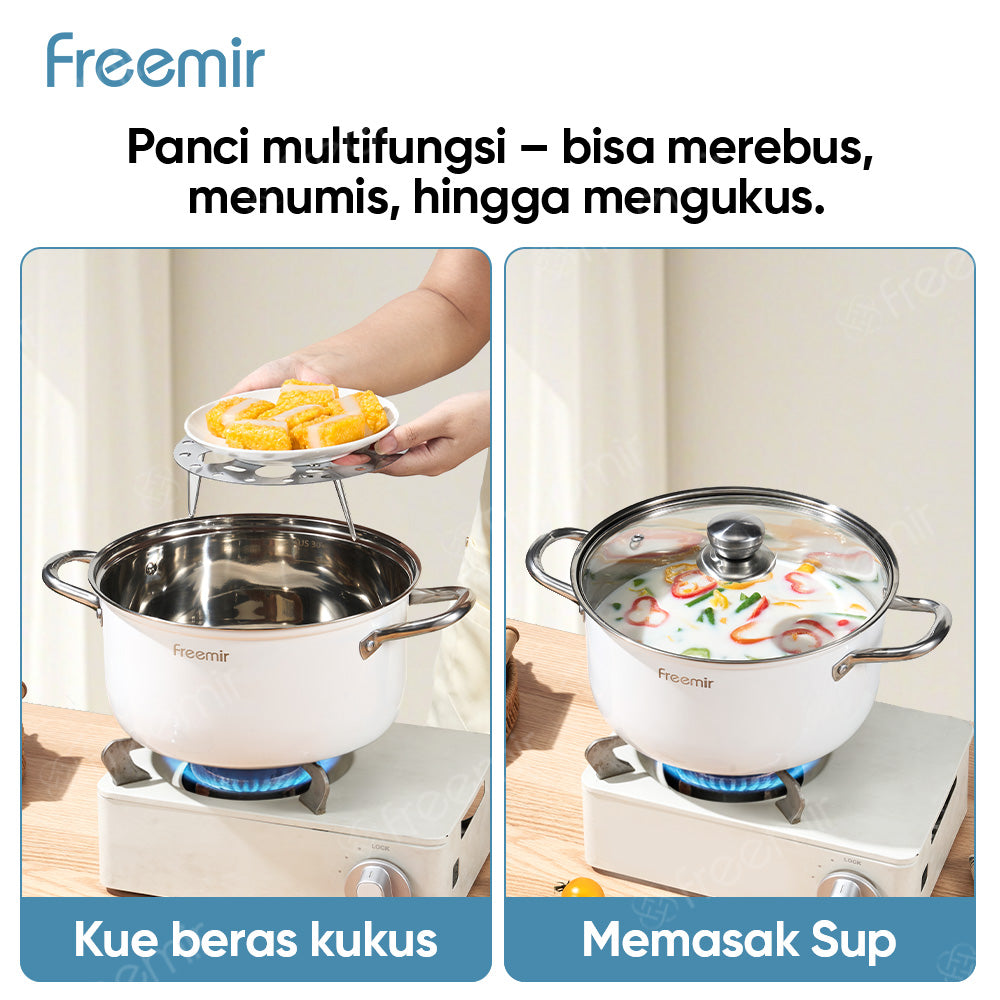 freemir Panci 24 CM Stainless Steel dengan Lubang Uap