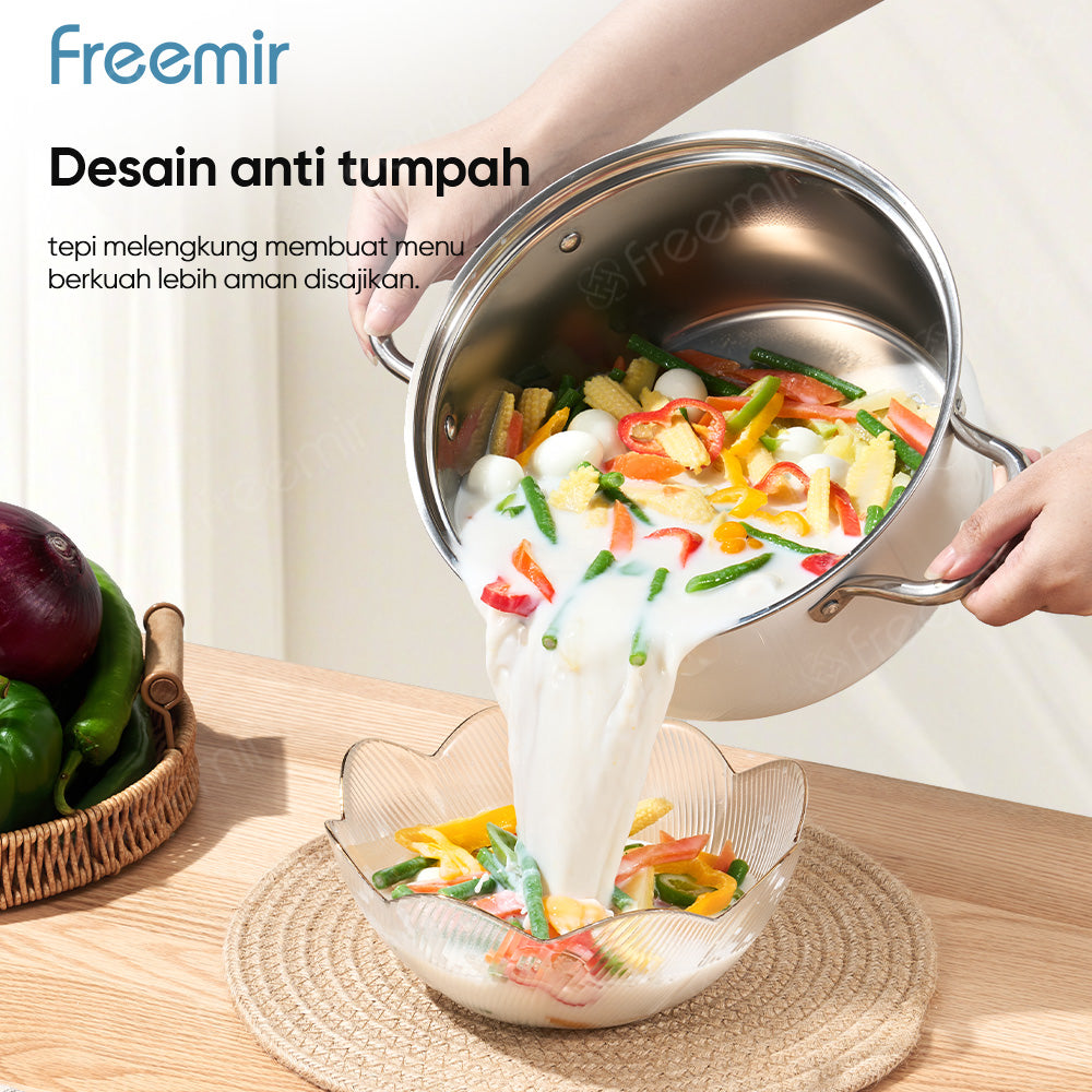 freemir Panci 24 CM Stainless Steel dengan Lubang Uap