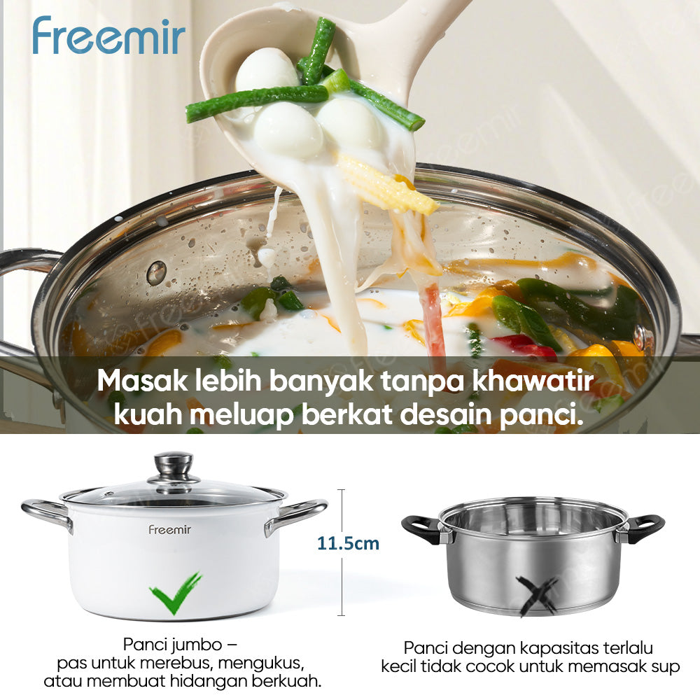 freemir Panci 24 CM Stainless Steel dengan Lubang Uap
