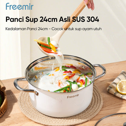 freemir Panci 24 CM Stainless Steel dengan Lubang Uap