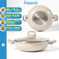 freemir 30 CM Single Bottom Two Handle Frying Pan with Glass Lid