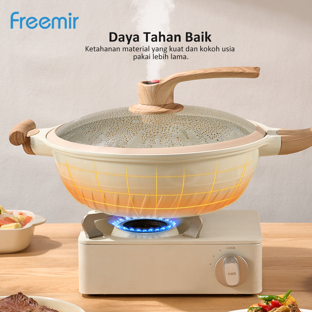 freemir Wajan Micro Pressure 32 CM Double Bottom Vya Series