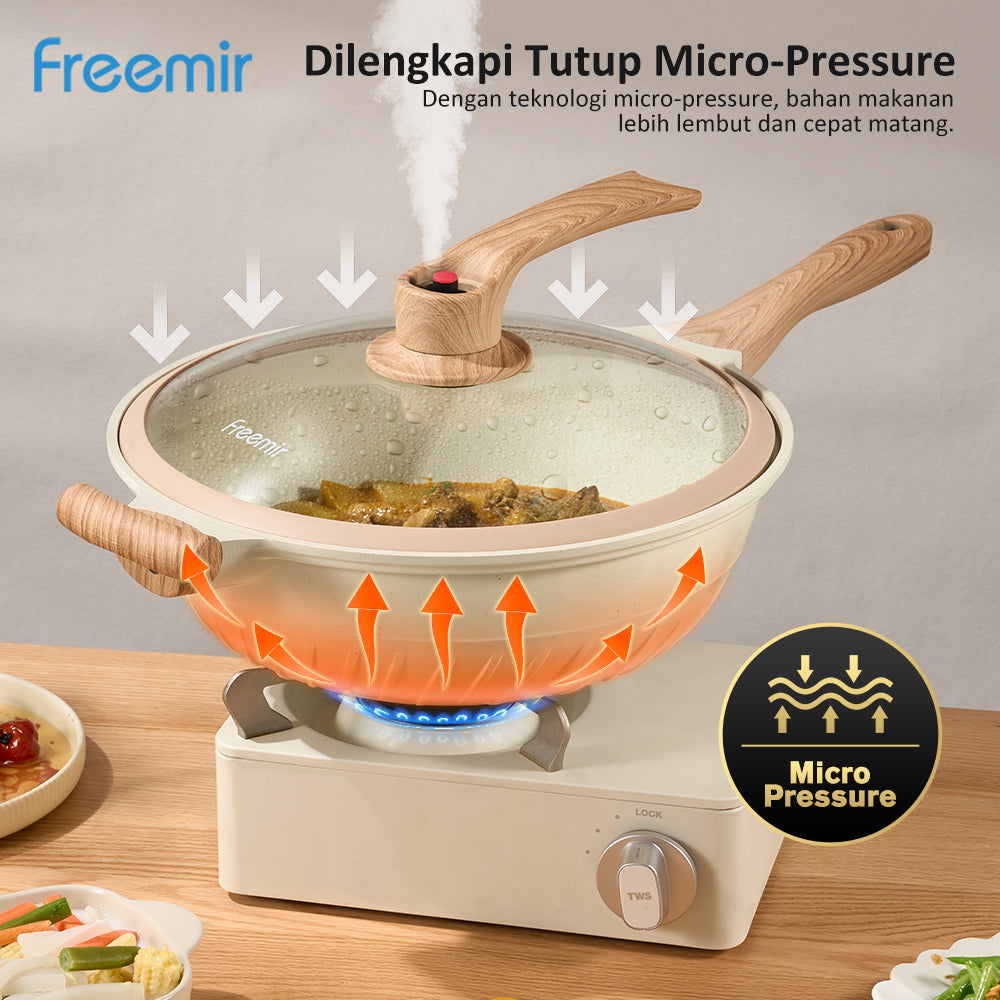freemir Wajan Micro Pressure 32 CM Double Bottom Vya Series