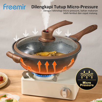 freemir Micro Pressure Frying Pan 32 CM with Lid